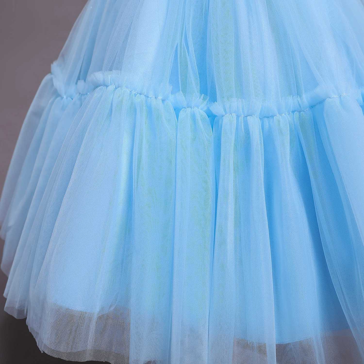 Girl's Dresses Baby Girl Summer Dress Toddler Girl Blue Bow Birthday Evening Party Tutu Gown Kids Formal Pageant Gala Cloth Infant Casual Wear