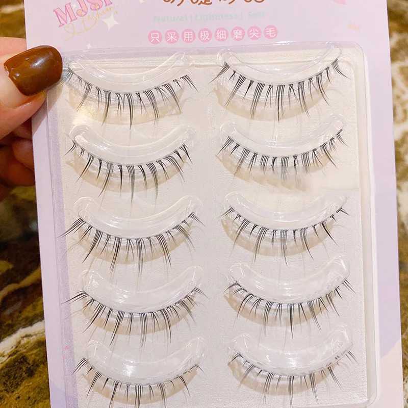 Faux cils nouveaux cils naturels transparents secs secs secs nus maquillage doux aiguissant beauté d240508