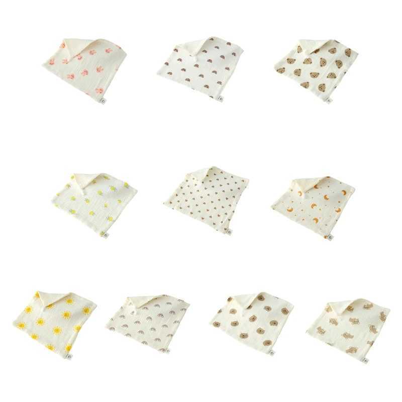 Serviettes robes bébés en tissu de visage absorbant salive serviette allaiteur Bib main serviette en coton burping tissu carré