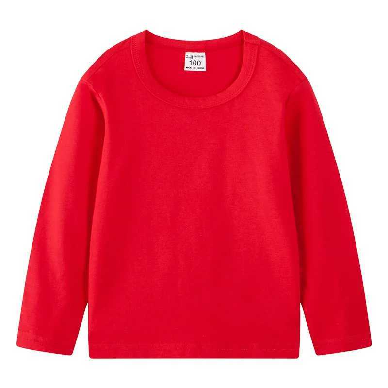 T-shirt de pesca Spring e camicia da fondo bambini Autumn Candy Cotone Cotton Bildrens T-shirt a maniche lunghe ragazzi e ragazze T-shirtl240509 casual