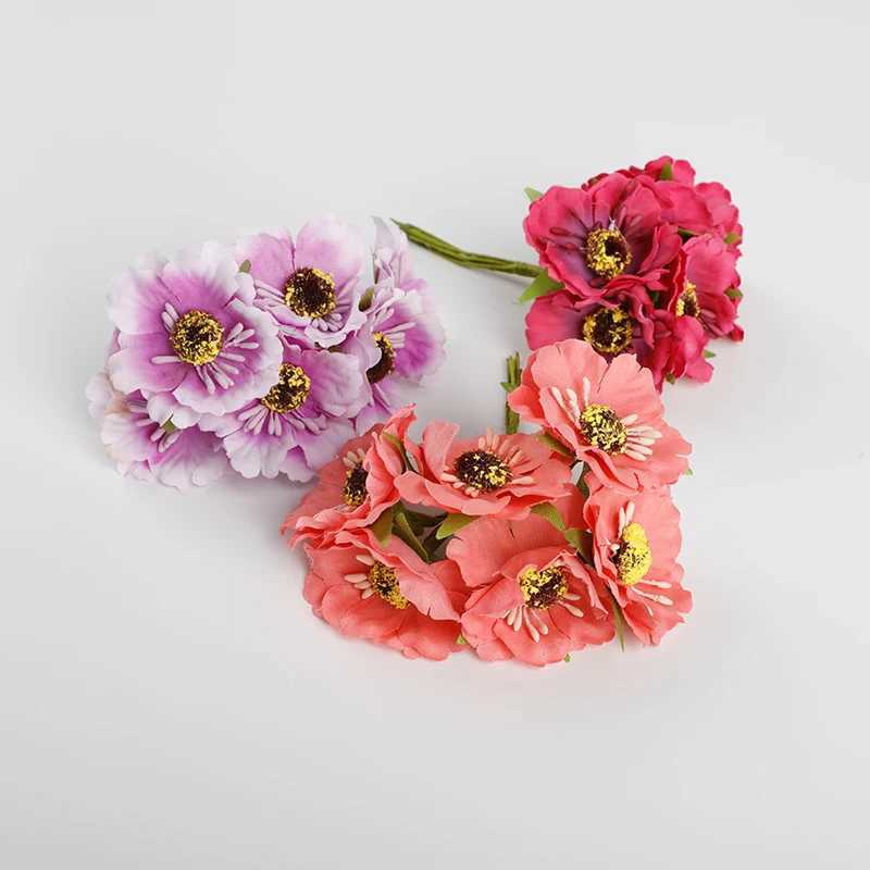 Decorative Flowers Wreaths Artificial Flowers for Wedding Decorative Flowers Wreaths Fake Cherry Blossoms Vases Home Decor Gifts Box Christmas