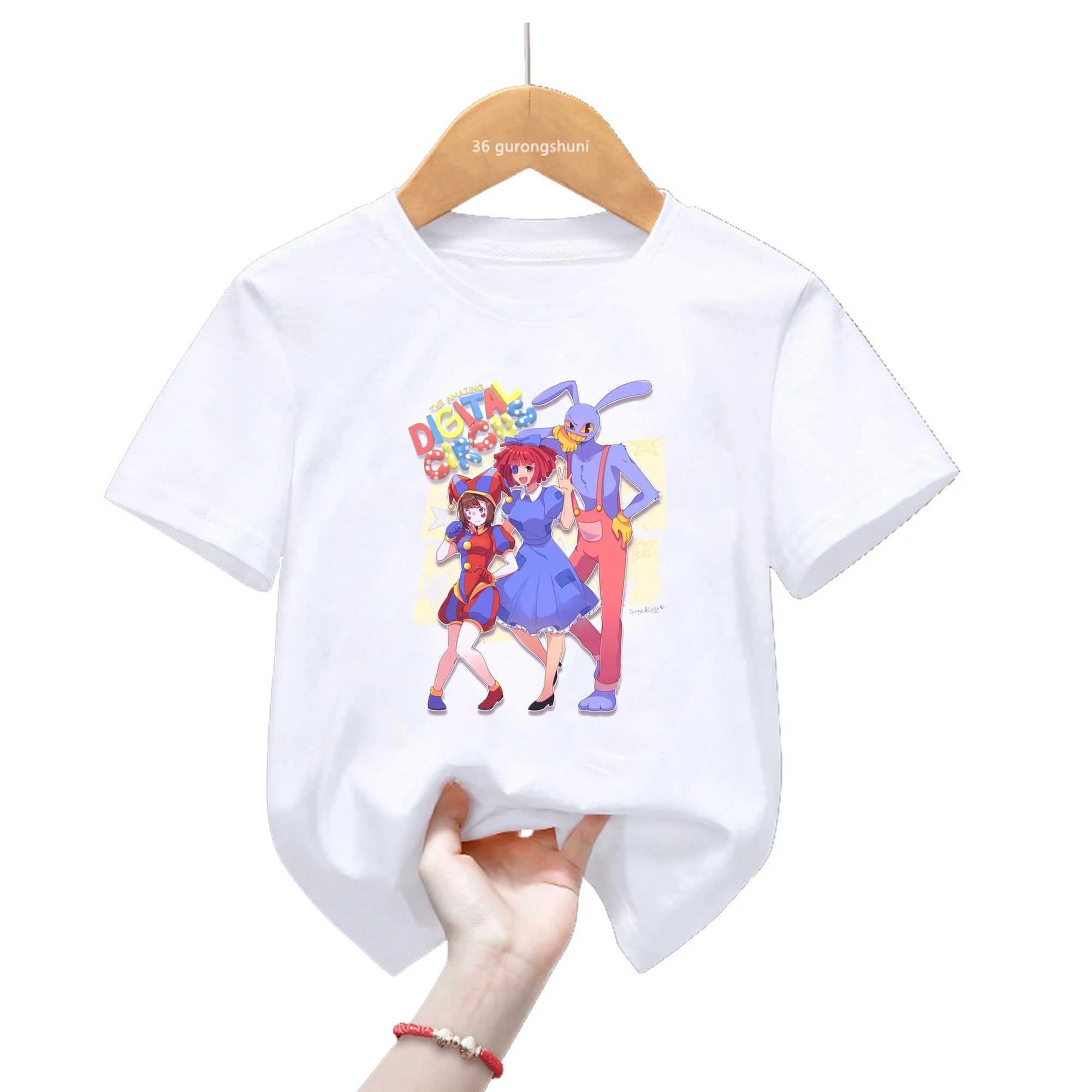 T-shirty zabawne Niesamowite cyfrowe koszulka cyrku kreskówka kreskówka T-koszulka dla dzieci ubrania chłopców dziewczyn