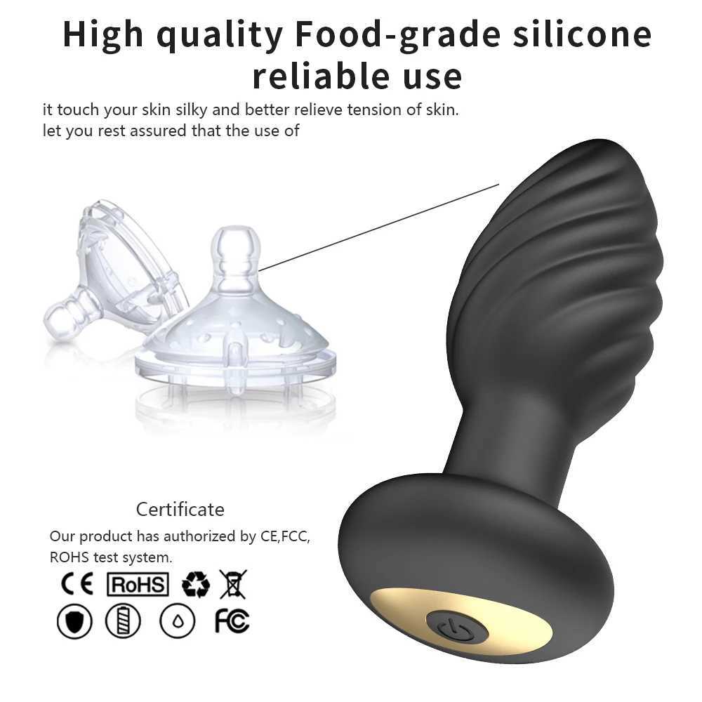 Outros itens de beleza de saúde Controle de aplicativo de vibrador anal anal BDSM Plugue vibratória G Spot spot vibrador vibrador massagem vagina s para homens mulheres y240503