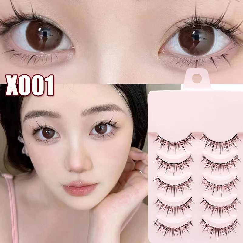 Falsche Wimpern populäre Comic-Wimpern natürliche Rollenspiele gefälschte 5 Paare koreanischer Mode Anime Free Lieferung Make-up D240508