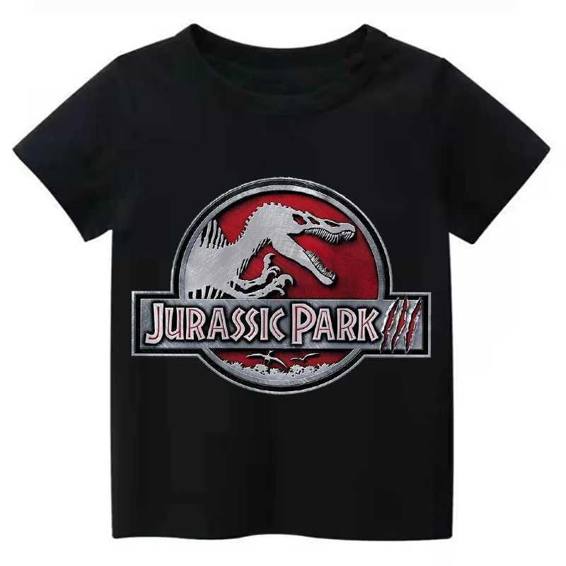 티셔츠 새로운 Jurassic Park 여름 여름 티셔츠 어린이 의류 의류 의류 의류 매력 소년 티셔츠 1-9 세 어린이 의류 의류 Cool Setl240509