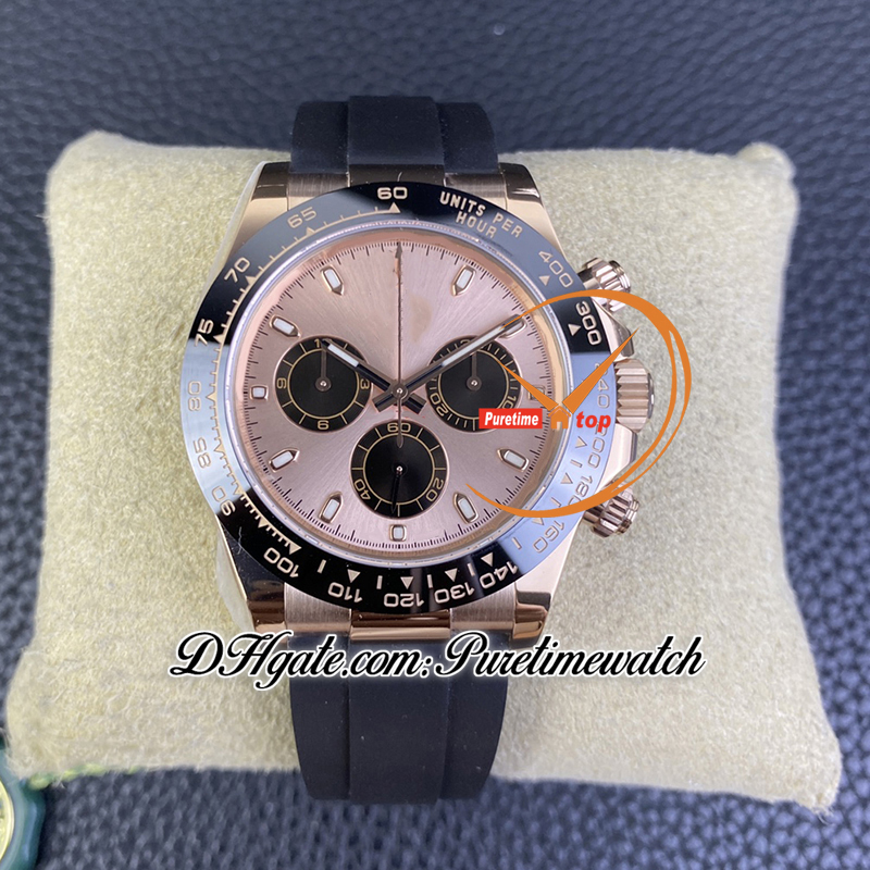 Vente 116515 SA4130 Chronograph Mens Automatic Chronograph Mens Watch King Rose Gol