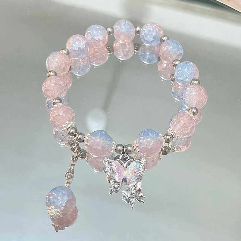 Bracelets de mariage 2024 Nouveau papillon glacial crack bracelet bacelet girls mode mode sweet imitation bracelet charmes cadeau pour une petite amie