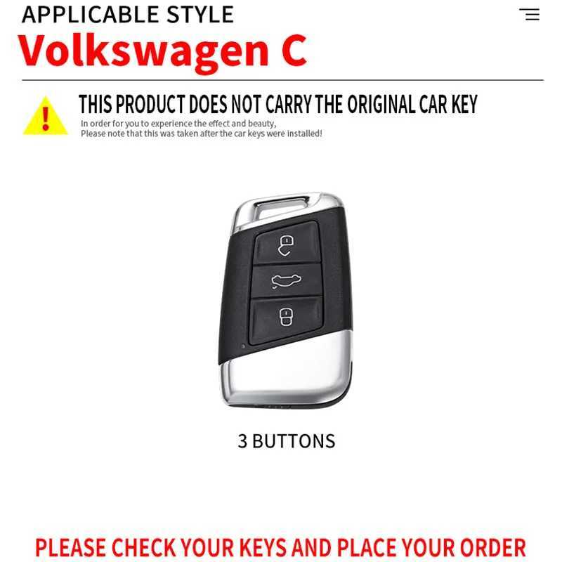 Cary Key TPU Style Car couverture de clés à distance de voiture Coqueur de couverture de couverture pour Volkswagen VW Tiguan MK2 Magotan Passat B8 CC pour Skoda Superb A7 Accessoires T240509