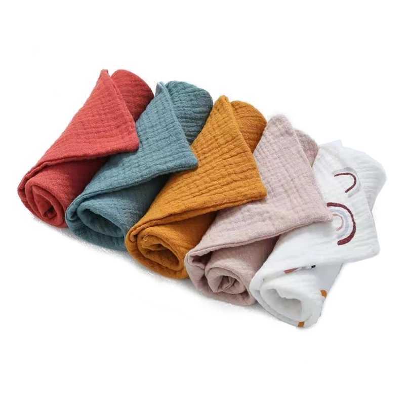 Handdoeken gewaden baby washandjes 5 pack natuurlijke mousseline katoen pasgeboren gezicht handdoeken 12x12inches drop verzending