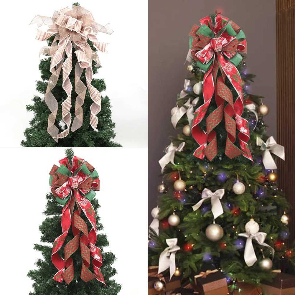 Fiori decorativi ghirlanti super grandi dimensioni 86 cm Archi di albero di Natale Ornamenti a bowknot ghirlanda di natali