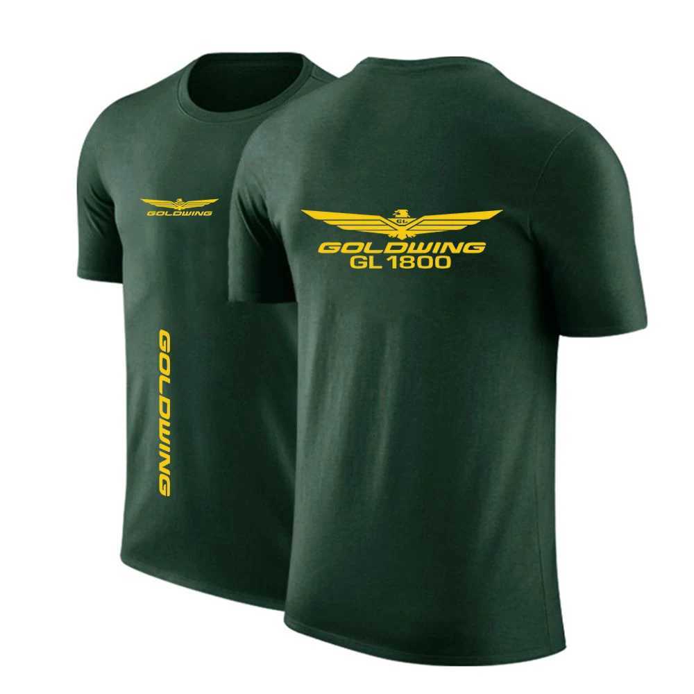 T-shirt maschili Goldwing GL1800 Stampa motociclistica Maglietta da uomo estivo Maglietta sciolta in cotone a maniche corta traspirante con manico a maniche corte comoda D240509