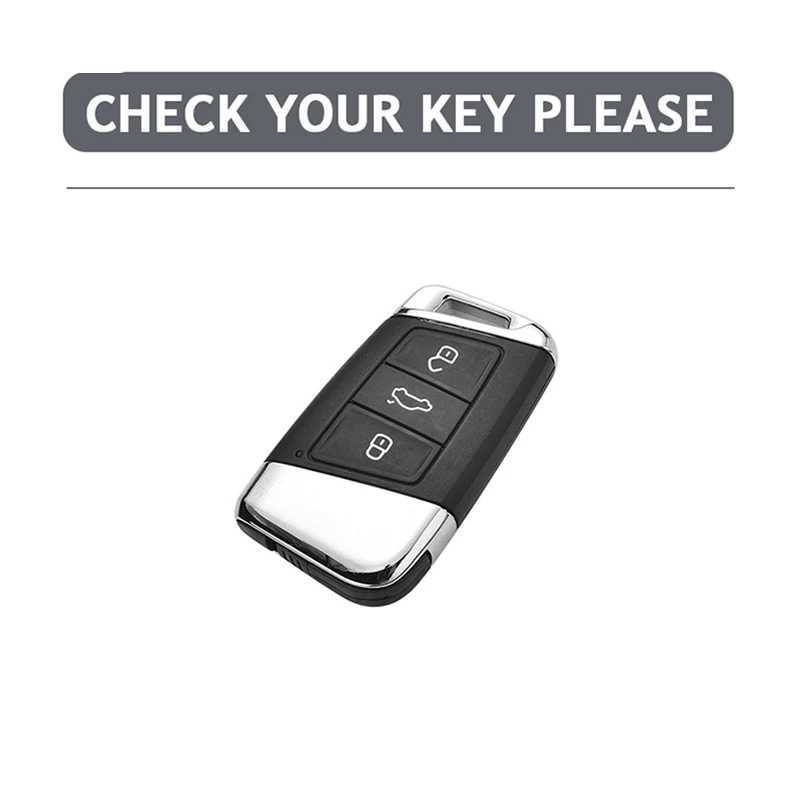 Cary Key Cuir Style Carde Remote clés de couverture de couverture pour Volkswagen VW Tiguan MK2 Magotan Passat B8 CC pour Skoda Superb A7 Accessoires T240509