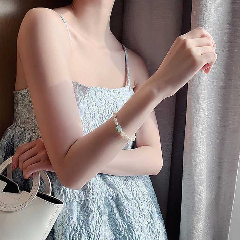 Wedding Bracelets Korean Elegant Freshwater Pearl Bracelets For Women Exquisite Zircon Crystal Charm Bracelet Wedding Party Jewelry Dropshipping