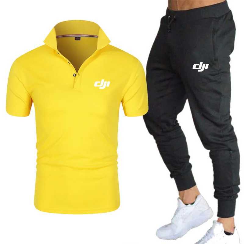 Herrspårsperioder Monogrammade Mens Tracksuit Polo Shirt + Pants Summer Tracksuit Jogging Pants Strt Wear Top Polo Shirtbusiness Menswear Y240508