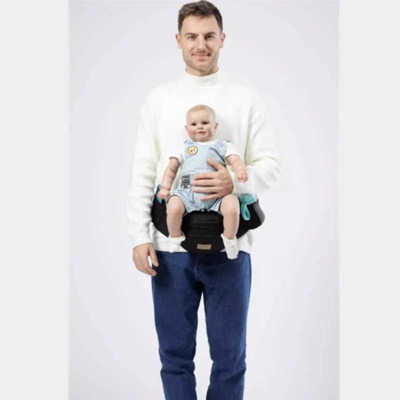 Carriers Slings Backpacks 4 in1 Baby Carrier Waist Stool With Storage Bag Kangaroo Shoulder Swaddle Sling Infant Kid Wrap Ergonomic Backpack Hipseat T240509