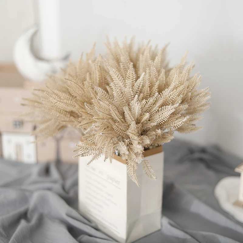 Flores decorativas grinaldas boho pampas grama flores artificiais plástico buquê de buquê caseiro de natal decoração coelho cauda grama falsa flores falsas