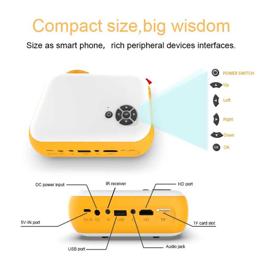 Projektory A10 HD 1080p Mini projektor przenośny Travel Camping Wireless WIFI Projector TV System kina domowego Wsparcie Android IOS J240509