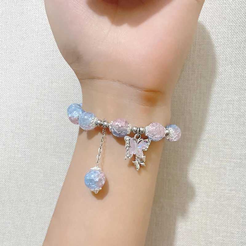 Bracelets de mariage 2024 Nouveau papillon glacial crack bracelet bacelet girls mode mode sweet imitation bracelet charmes cadeau pour une petite amie