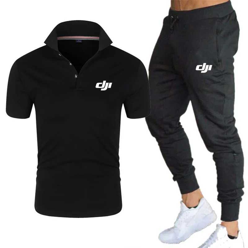 Herrspårsperioder Monogrammade Mens Tracksuit Polo Shirt + Pants Summer Tracksuit Jogging Pants Strt Wear Top Polo Shirtbusiness Menswear Y240508