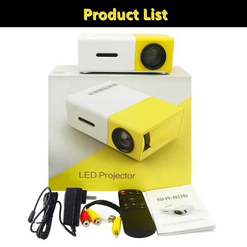 Projektoren YG300 Pro LED Mini Projector 320x240 Pixel Unterstützt 1080p HDMI -kompatible USB -Audio -Tragable -Home -Theater -Medienspieler J240509