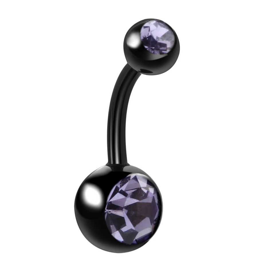 Navelringe /Los Chirurgischer Stahlbauchknopf Ringe CZ Kristall Navel Piercing gemischte Farben Ombligo Pircing Sexy Frauen Körperschmuck 14g D240509