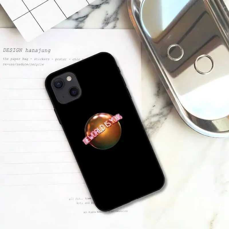 Корпуса сотового телефона Screefaces Мир - ваш телефон телефона для iPhone 11 12 Mini 13 14 Pro XS Max X 8 7 6S плюс 5 SE XR Shell J240509