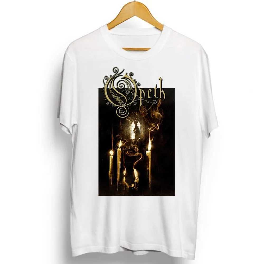 Herren-T-Shirts 2024 Sommer Vintage Death Metal Band gedrucktes T-Shirt für Männer Frauen Fashion Opeth Band Kurzschlitzt Ts 100% Baumwoll Strtwear T240506