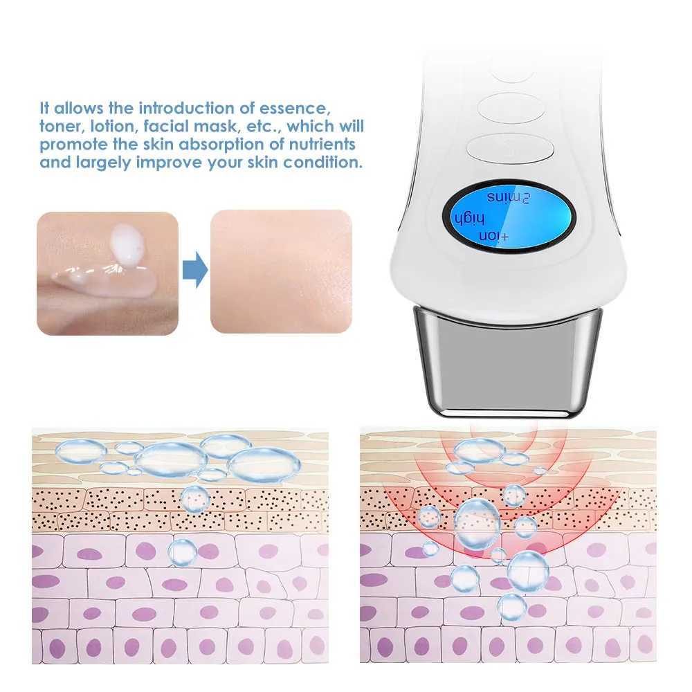 Home Beauty Instrument Micro Flow Facial Lift Electric Mini Beauty Instrument Handheld Galvanisé Water Therapy Resserrement et amincissement Q240508