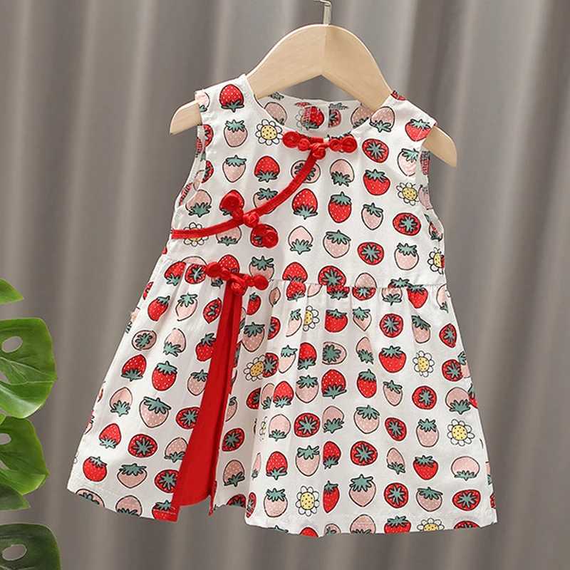 Kız Elbiseleri 0-5y Bebek Kız Elbise Çin tarzı Cheongsam Çiçek Prenses Elbiseler Doğum Günü Kostüm Toddler Kız Giyim Şilden Kid A1108