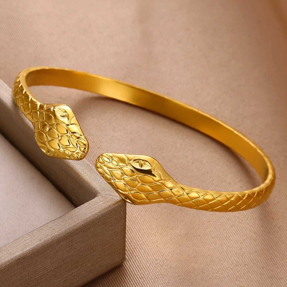 Bracelets de mariage bracelet bracelet de bracelet de serpent double vintage pour femmes bracelets en acier inoxydable charme