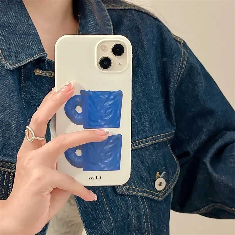 Cell Phone Cases Cute Cartoon Tableware Couple Phone Case For iPhone 11 13 14 Pro Max 12 Mini XR XS 7 8 Plus Retro Lovely Shockproof Case Cover J240509