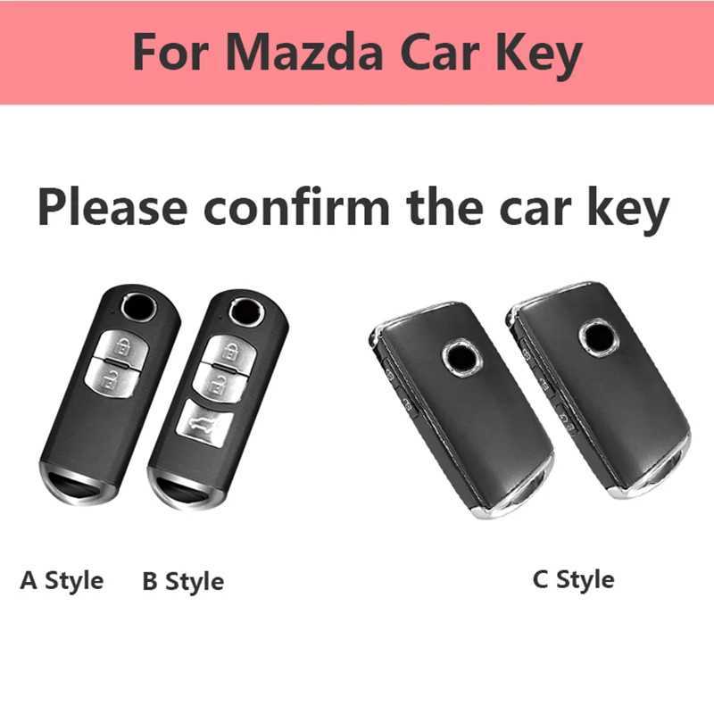 Clé de voiture Nouveau tpu couverture de cas de clé distante de voiture pour Mazda 2 3 6 Atenza Axela Demio CX-4 CX-5 CX5 CX8 CX9 CX-3 CX7 CX-9 CX30 CX-30 ACCESSOIRES T240509