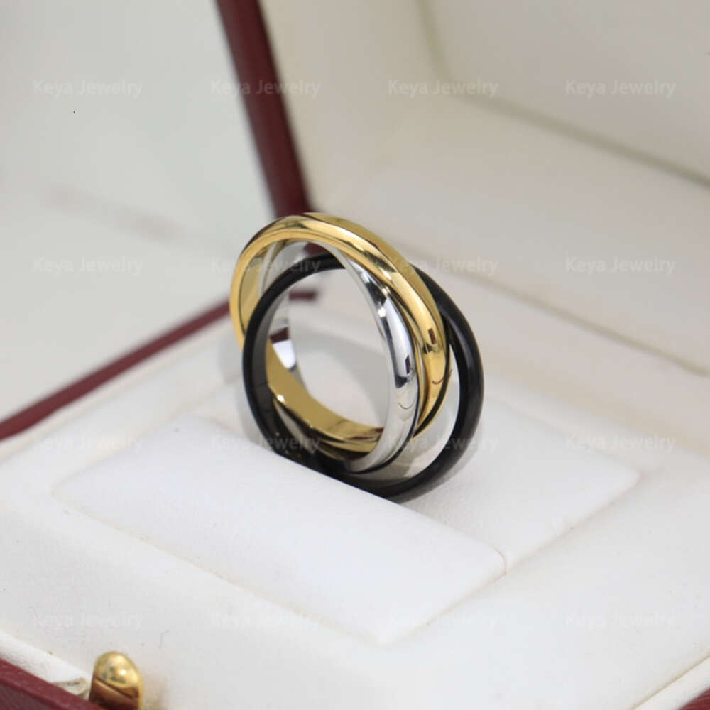 Hot Selling Classic S Sterling Sier Trinity Ring para la marca de moda minimalista de mujeres Joyas de pareja