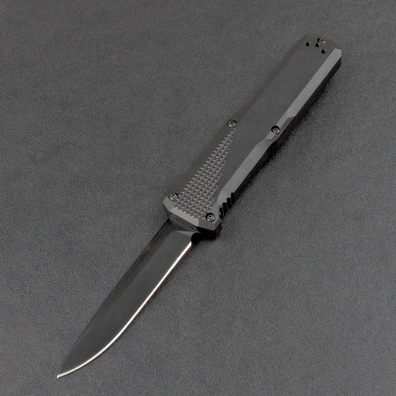 4600 Auto Tactical Knife S30v Black Titanium Coating Drop Point Blade CNC 6061-T6 Handle EDC Pocket Knives with Retail Box