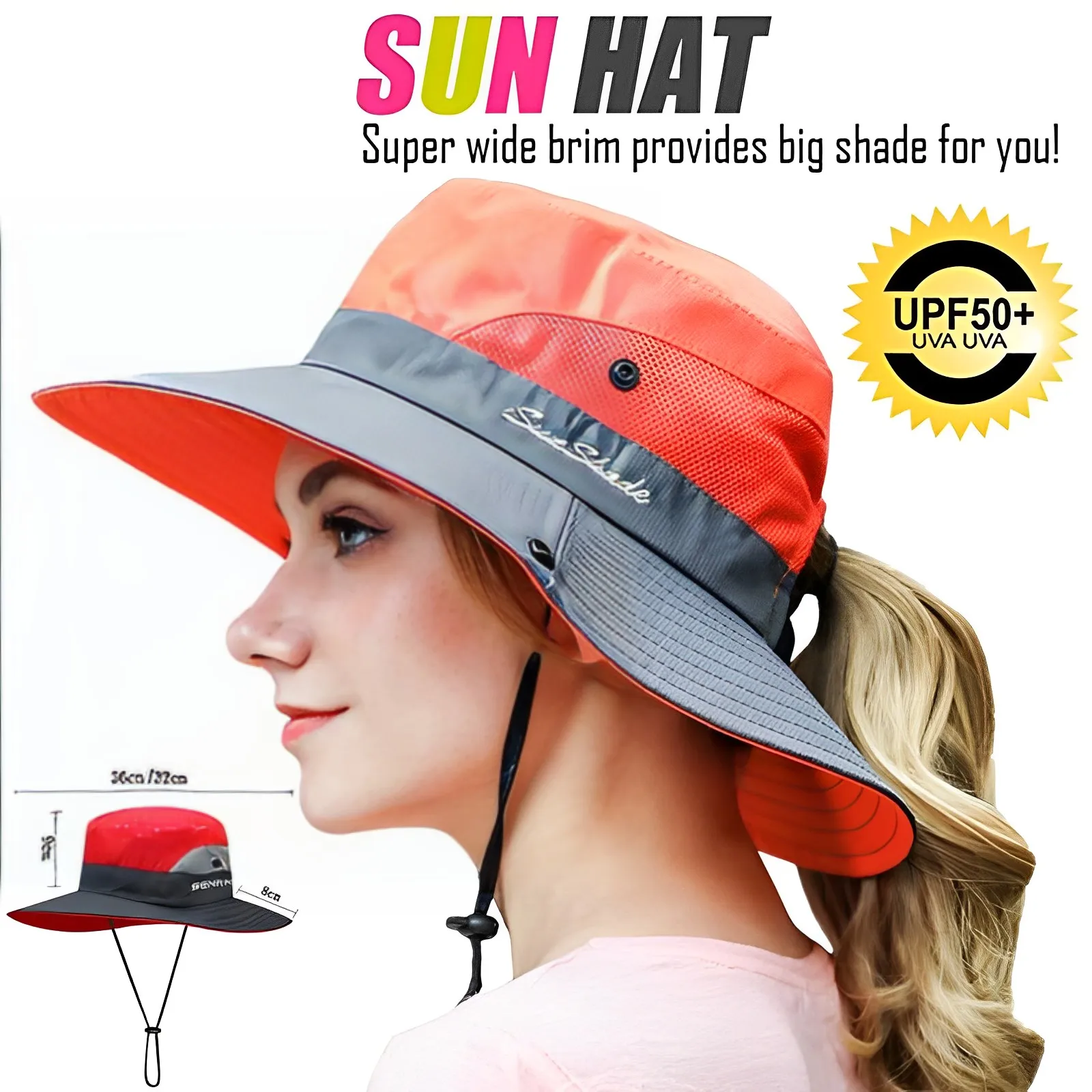Capéu de chapéu de sol do sol do sol feminino Proteção ao ar livre