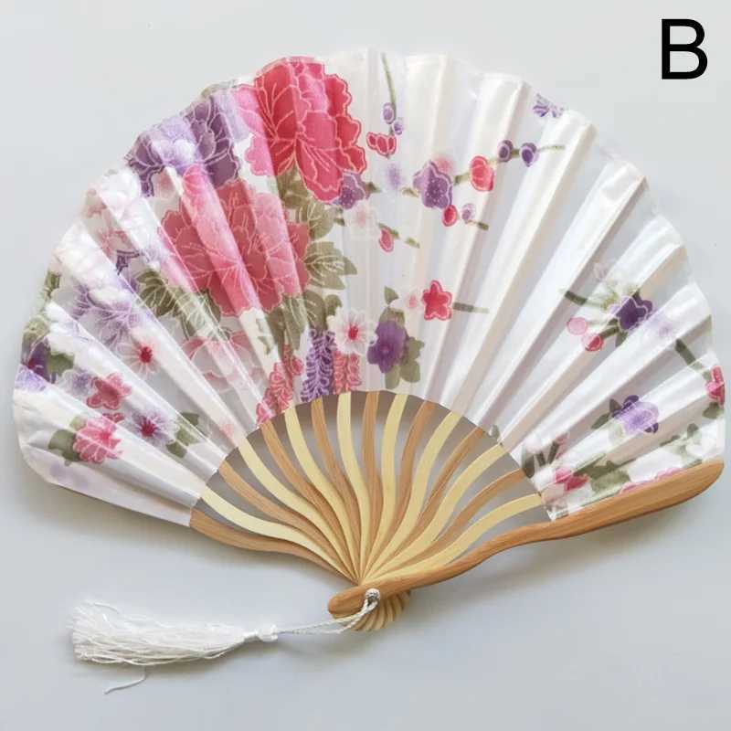 Produkte im chinesischen Stil Chinesische Stil Fans Tanz Hochzeitsfeier Spitze Seiden gedruckter klappender Hand gehaltene Blumen dekorative Retro -Muster Kunsthandwerk Fans