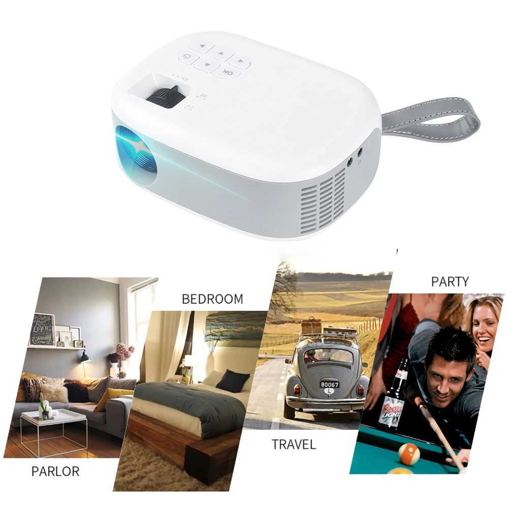 Projektoren C520 Mini LED Projector HD 200 -Zoll -Heimkino -Filmspiel tragbarer LED 3D -Videoprojektor für 1080p Cinema C520 J240509 geeignet