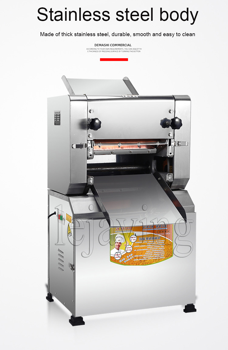 Elektrisk nudelframställningsmaskin rostfritt stål pasta maker skärande skiva nudelpressmaskin degskärare
