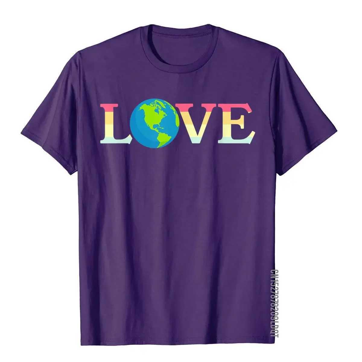 T-shirts masculina Love Terrech Day Day Moda Moda Cotton Algodão Mens de Moda de Moda de Moda de Camisa Curta Custom Y240509