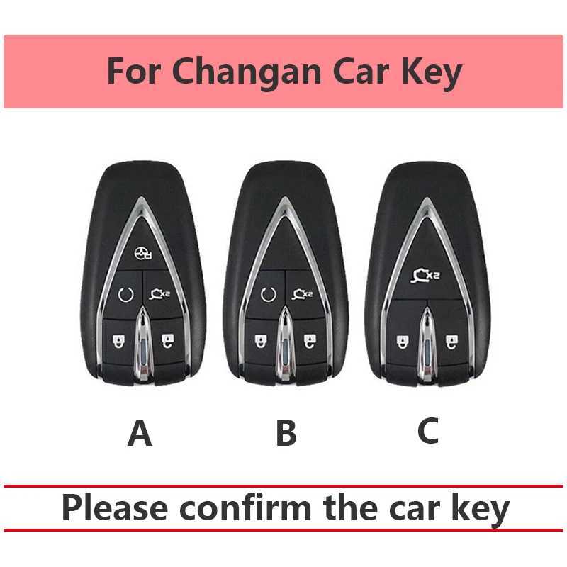 Clés de voiture TPU Couverture de cas de clé distante de voiture Changan CS35 CS55 Plus CS75PLPLUS UNIT UNIV X5 X7 UNIK 2021 3 4 5 Boutons Holder Sac Keychain T240510