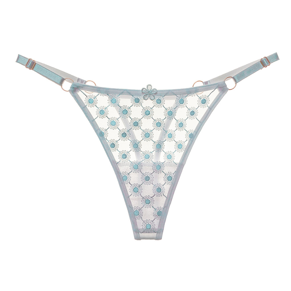 Calcinha de preço baixo, design florais transparente Florefly Butterfly Women Women Triângulo G-String calça curta