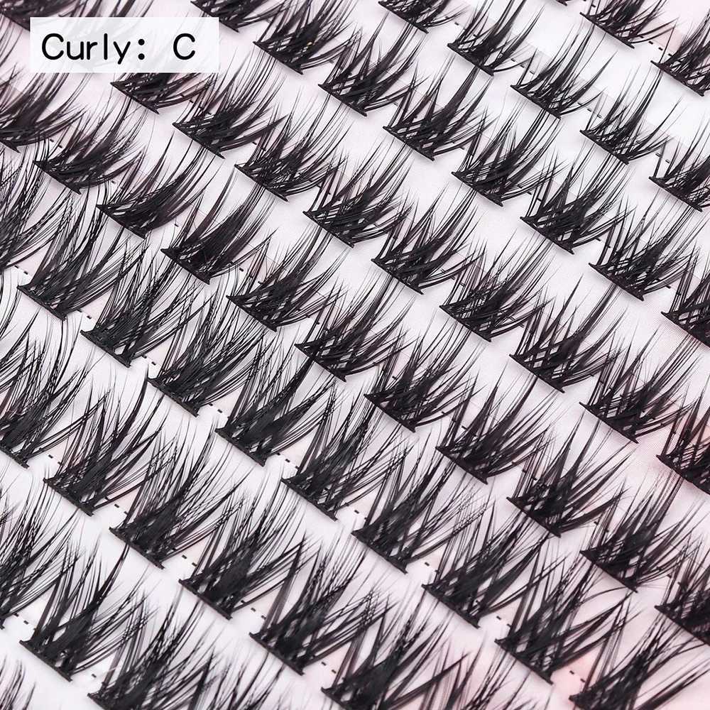 False Eyelashes DIY eyelash extension kit cluster false eyelashes individual eyelashes Wispy fluffy eyelash extension kit with application tools d240508