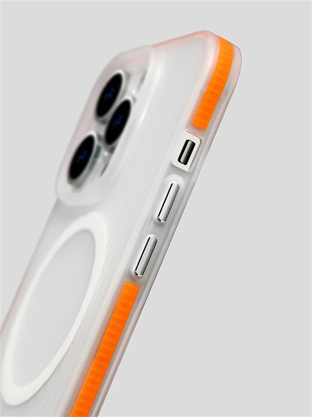 Cas de téléphone portable Le motif ondulé de Magsafe Magnetic Wireless Charging Case convient à l'iPhone 15 14 12 Pro avec un pare-chocs antidérapant maximum et un H J240509 H