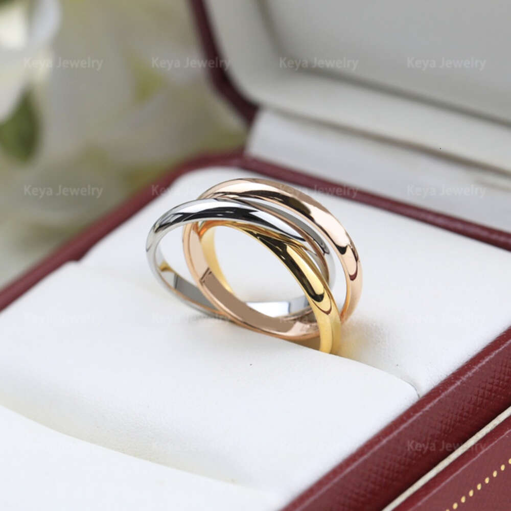 Hot Selling Classic S Sterling Sier Trinity Ring para la marca de moda minimalista de mujeres Joyas de pareja