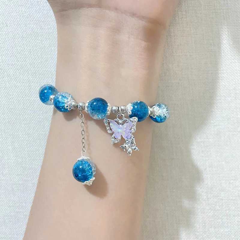 Bracelets de mariage 2024 Nouveau papillon glacial crack bracelet bacelet girls mode mode sweet imitation bracelet charmes cadeau pour une petite amie