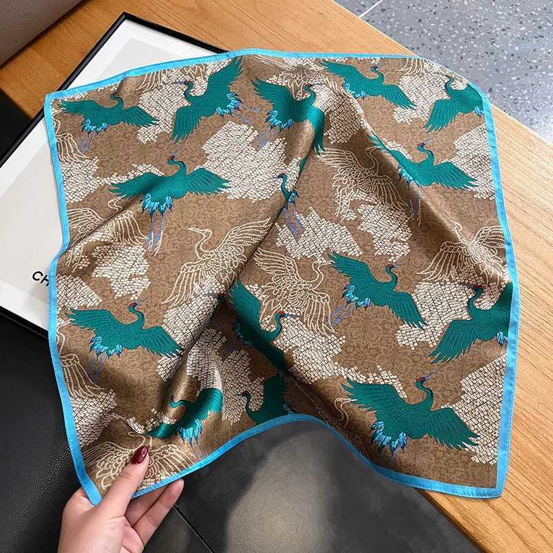 Scarves % Natural Real Silk Scarf Women Female Poncho Bandana Square Wrap Kerchief Mulberry Spring Fashion High Quality Hijab Q240508