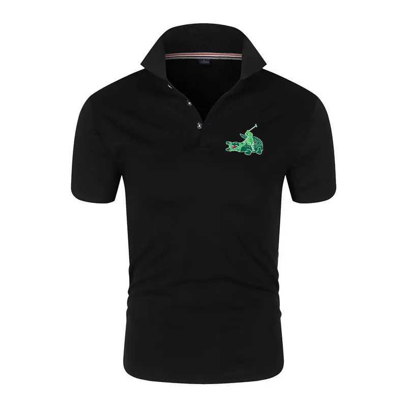 Chemises habillées masculines 2024 Polo de haute qualité de haute qualité Men de loisirs Business Business confortable à manches courtes CHIRTS TOP TOP CHIRTS HOMMES D240427