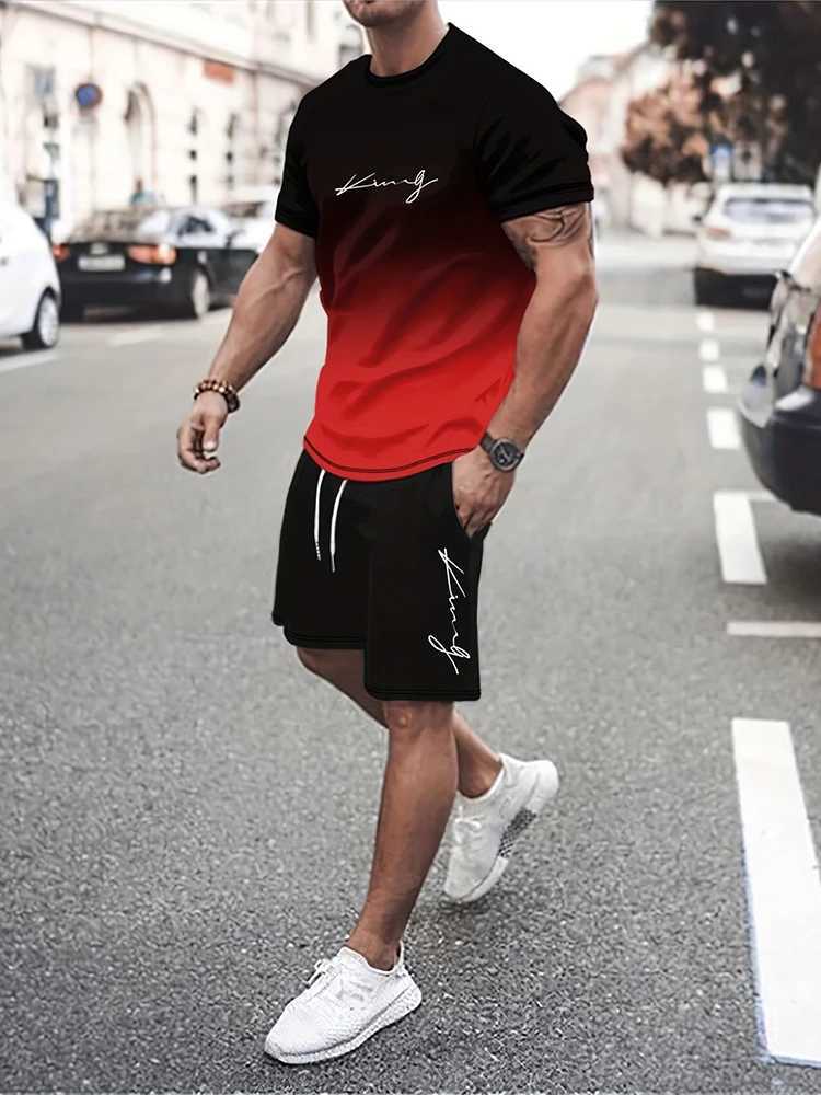 Suits-survêtements masculins 2024 Nouveau été pour hommes Street Casual Street Fashion Lo s'est confortable T-shirt extérieur Sprint Sprint Nove