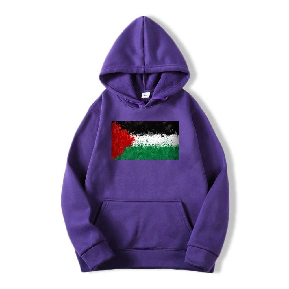 Men's Hoodies Sweatshirts Fashionable Autumn 2021 Mens Hoodie Palestine Flag Sweatshirt Comfortable Soft Hoodie Simple Dance Casual Mens Sweatshirt T240508
