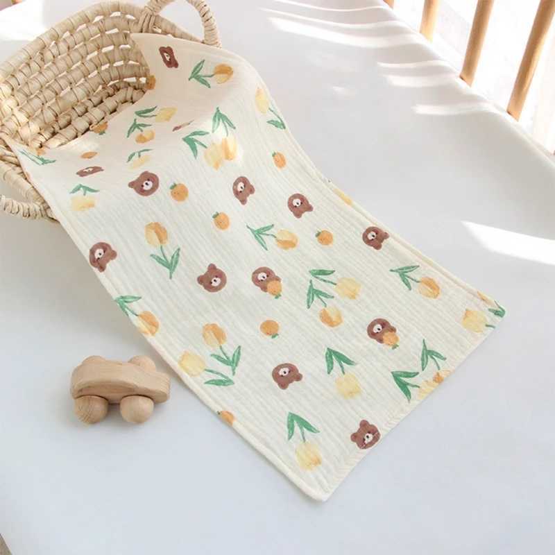 Handdoeken gewaden baby handdoek voor het kwijlen van kinderziektes slabbetje cartoon print boerendoek voor kinderen 4-laags zakdoek zweet absorberen facecloth